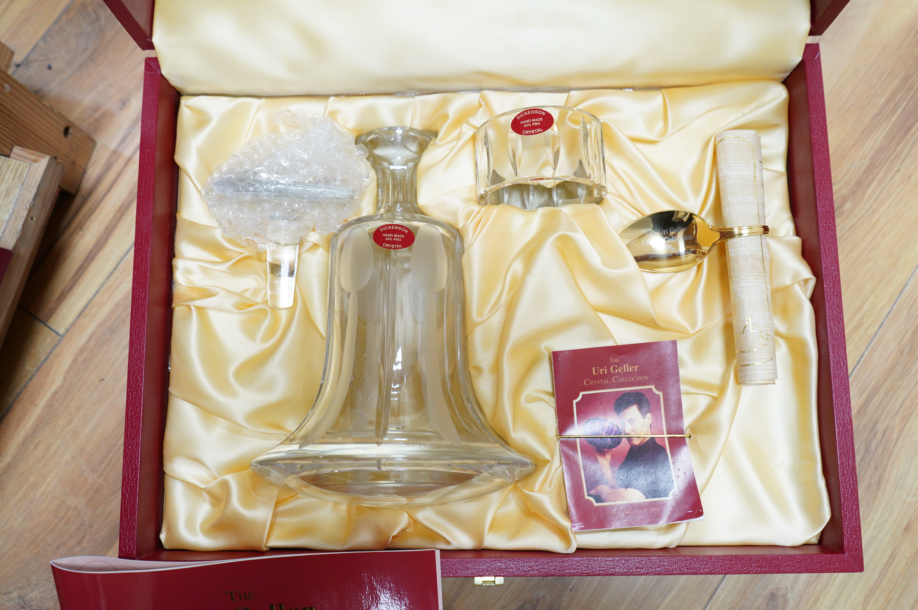 The Uri Geller Crystal Collection - three cased sets by Dickenson Crystal